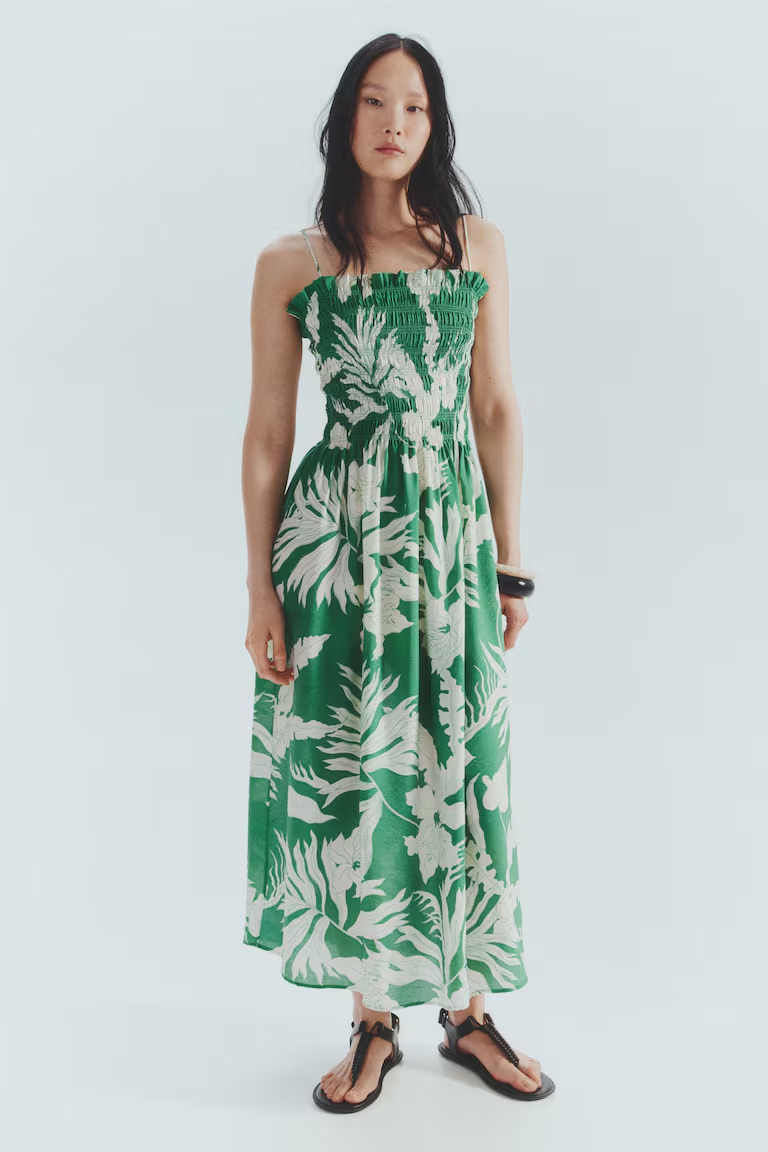 Pleated Strappy Dress